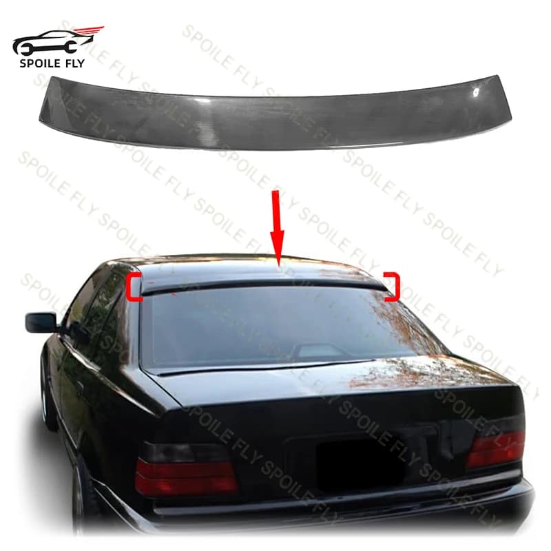 High Quality ABS For BMW 3 Series E36 1990-2000 4-Door Sedan AC Style Car Rear Wing Roof Spoiler Glossy Black