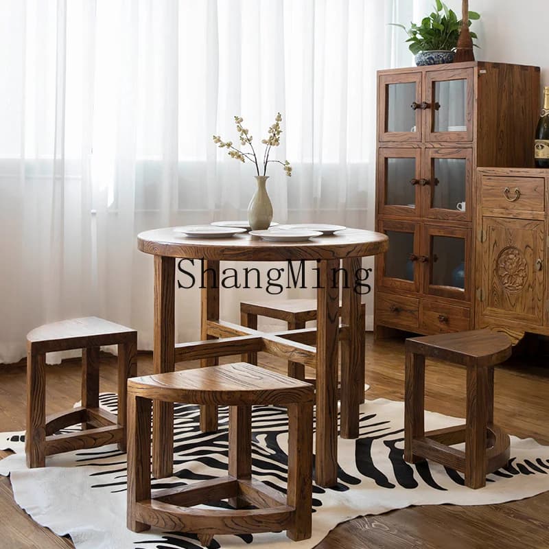 SM household simple modern multi-functional negotiation table small apartment dining table Chinese table and chair combination