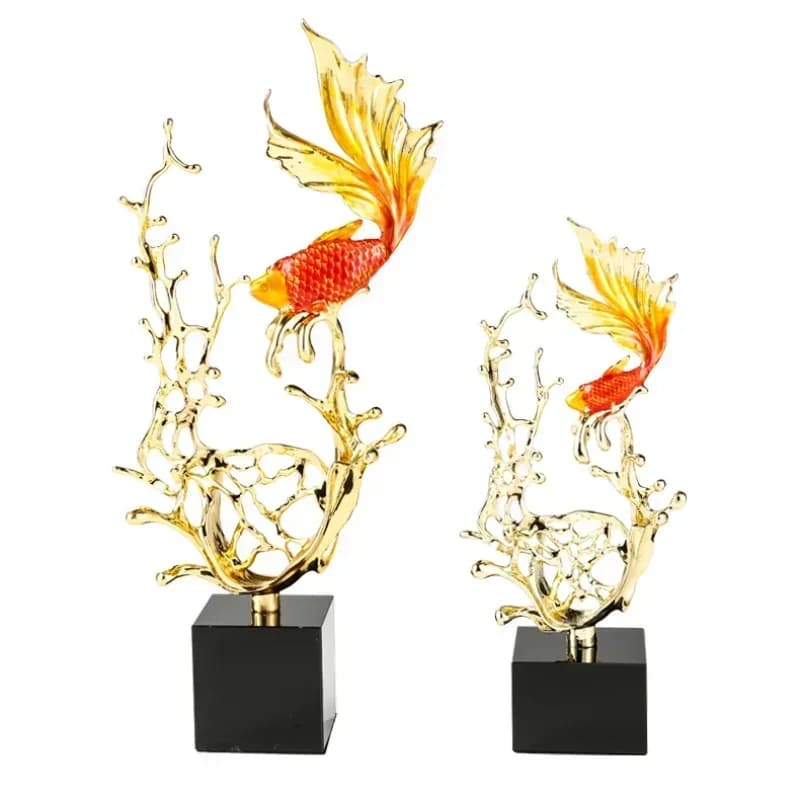 Chinese enamel crystal ornament, high-end home light luxury decoration