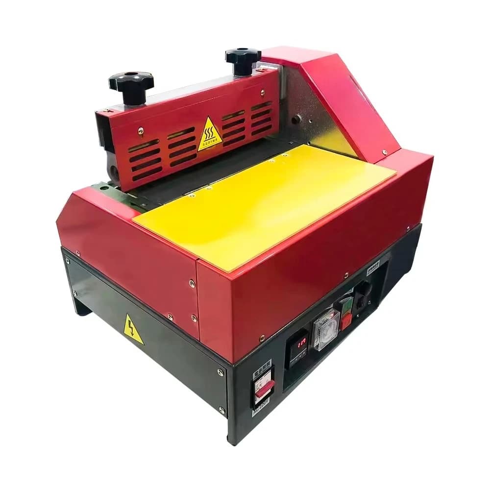 Desktop 300mm  Leather Paper Hot Melt Glue Machine for Edge Gluing