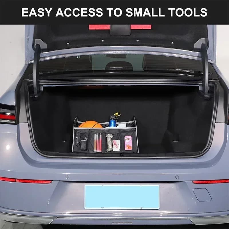 For BMW 7 Series G70 2022-2024 Oxford Cloth Black Car Trunk Multifunctional Storage Box Storage Box Car Accessories