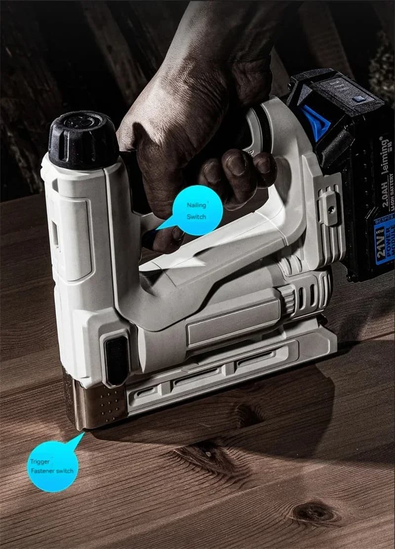 Rechargeable Electric Gun Dual-use  Stapler Straight Door Code Nail Woodworking Tools