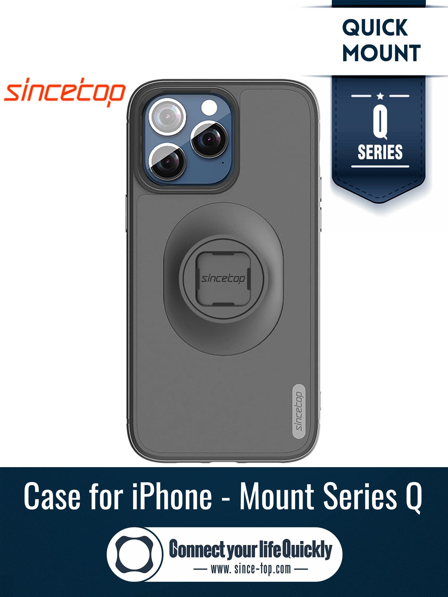 Shockproof Case Series Q for iphone 17/16/15/14Plus/13 Mini/13/12 Pro/11Pro Max Quick Mount Case with Adapter Suitable Series Q