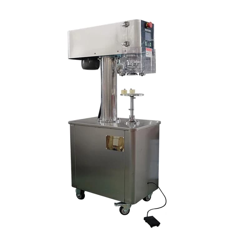Commercial Easy Open Top Tea Leaves PET Can Sealer System Beverage Canning Machine