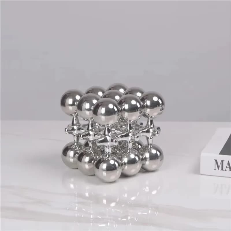 Silver Beaded Ornament Decoration Accessories Other Home Decor  Interior Modern Resin Home Decor
