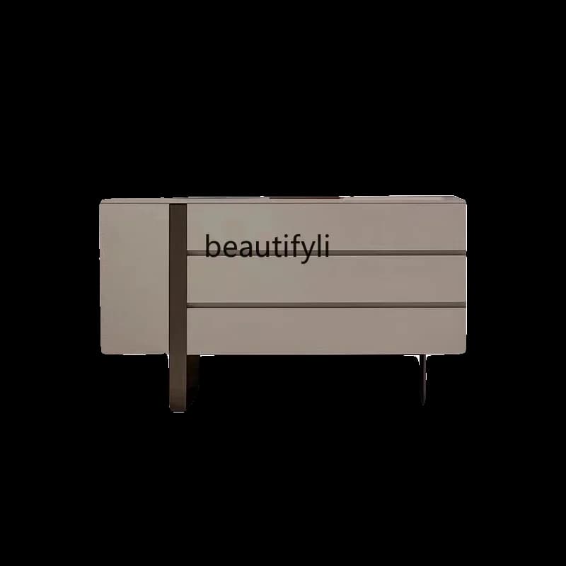 Modern simple chest cabinet, bedroom storage, dining side cabinet, foyer, Italian minimalist entrance cabinet6005