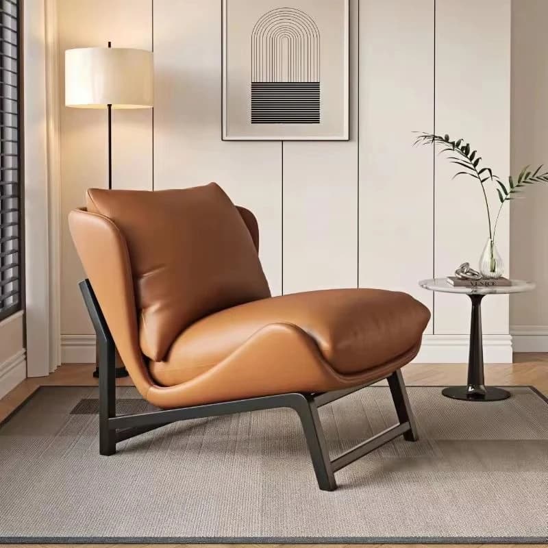 Modern style single sofa chair light luxury living room recliner furniture