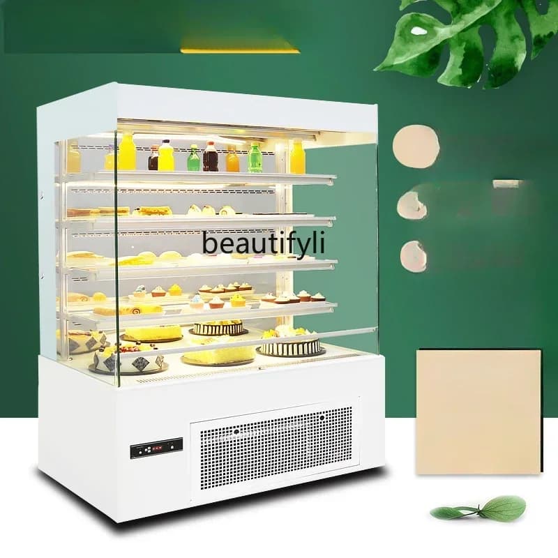 53cqyCake Cabinet Vertical Front Door West Point Refrigerated Cabinet Dessert Fresh Right Angle Display Cabinet