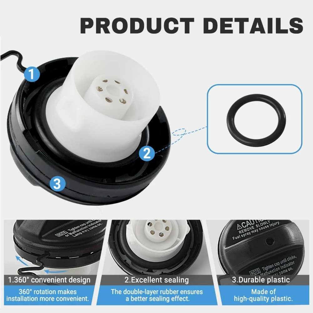 Inner Fuel Tank Cap Cover Replacement 77300-33070 Fit for Toyota Prado 120 4Runner Avensis Camry Scion for Lexus ES300 GX470