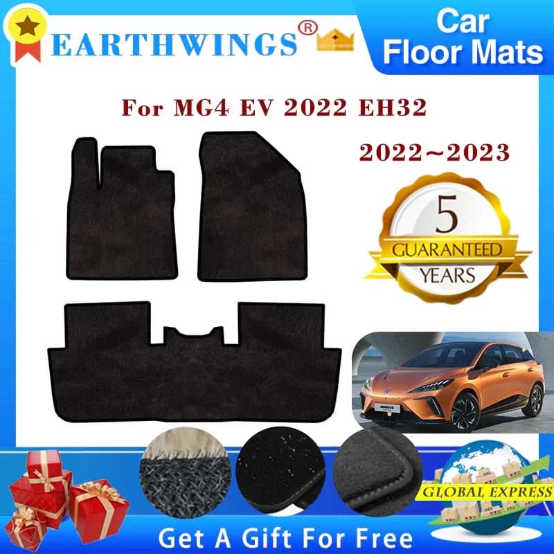 For MG4 EV 2022 Mg 4 Mats EH32 2023 Car Floor Mats Panel Footpads Carpets Cover Cape Rugs Foot Pads Stickers Auto Accessories