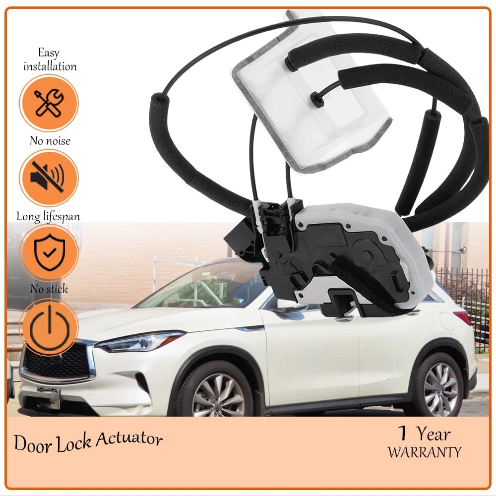 Front Right Power Door Lock Actuator Motor w/Cable Compatible With INFINITI EX35 2008-2012 QX50 2014-2017 Replace oem 805001BA0A