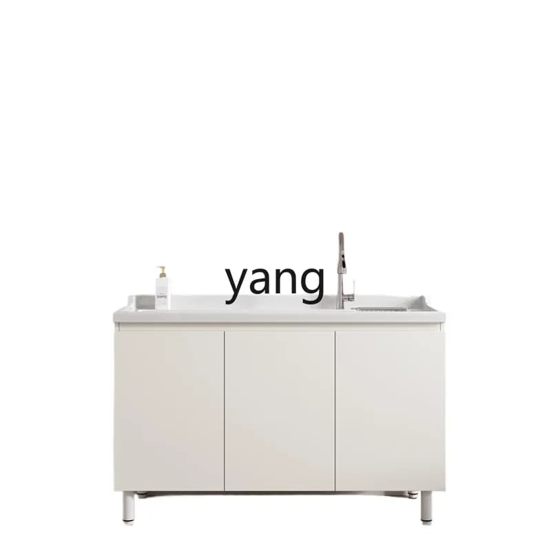 LH Space Honeycomb Aluminum Laundry Cabinet Balcony Laundry Pool with Rubbing Board