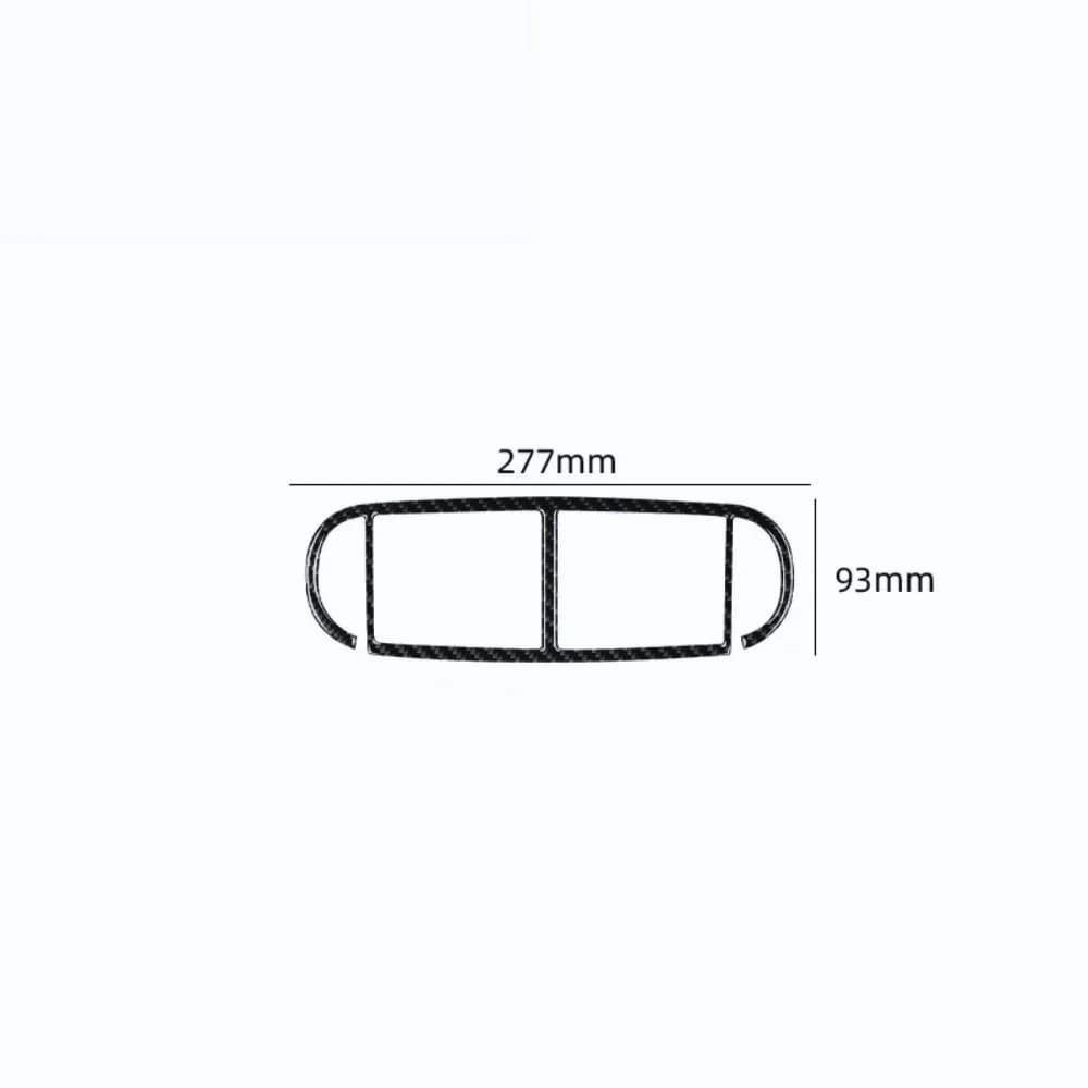 AA-Para Porsche Cayenne 2003 2004 2005 2006 2007 2008 2009 2010 fibra de carbono/PVC suave pegatina de ventilación de aire acond