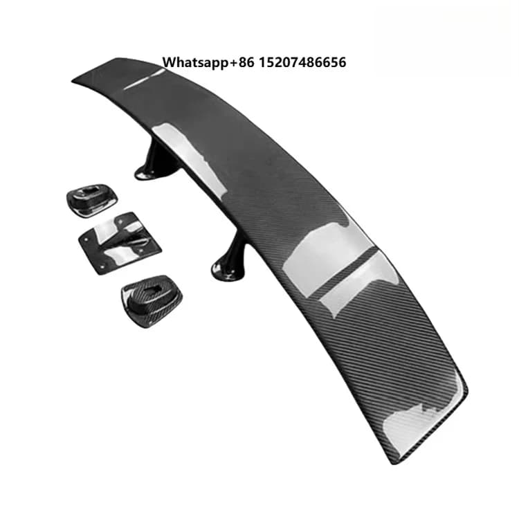 Real Carbon Fiber  Style Rear Spoiler Wing Fixed Wing Pressure Wing