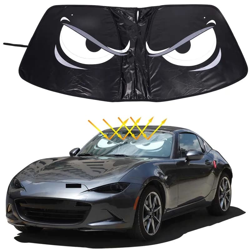 For Mazda MX-5 2016+ Sunshades Reflector Anti Uv Protector Angry Eyes Custom Car Sunshade Sun Shade Summer