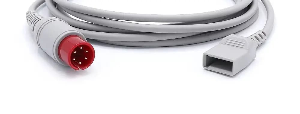 6 Pin IBP Adapter Cable 3.2m Invasive Bloods Pressure Transducer Connection Wire Medical Sensor Extension Cord