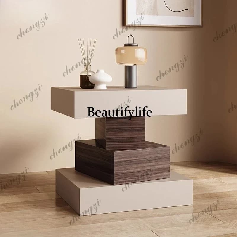 A68 4Drawer Storage Bedroom Bedside Table Luxury Aesthetic Side Nightstand Space Saving Simple Personality Home Furniture