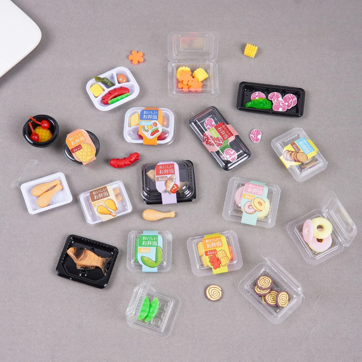 1set Mini Food Box Supermarket Fresh Japanese Food Vegetables Fruit Dollhouse Decor Accessories Desktop Ornament Miniature