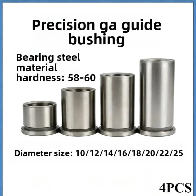 4PCS GA Shoulder Guide Bushing HRC60 Hardened Steel Leader Pin Bushing Flanged Sleeve Bearing for Precision Mold Jig Positioning