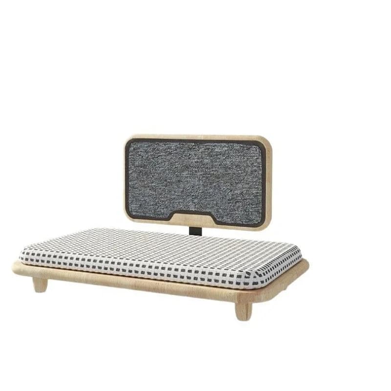 Solid wood cat bed does not occupy an area, the side bed of the cat's nest is universal in all seasons, removable and washable