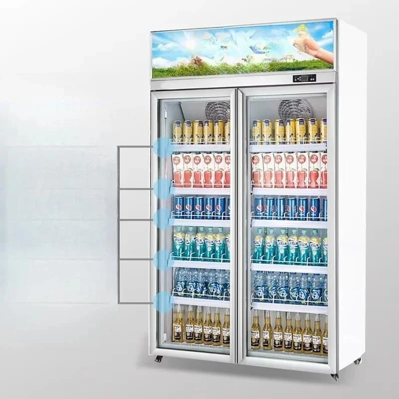 Display r Food Refrigerator Vertical Beverage Cooler
