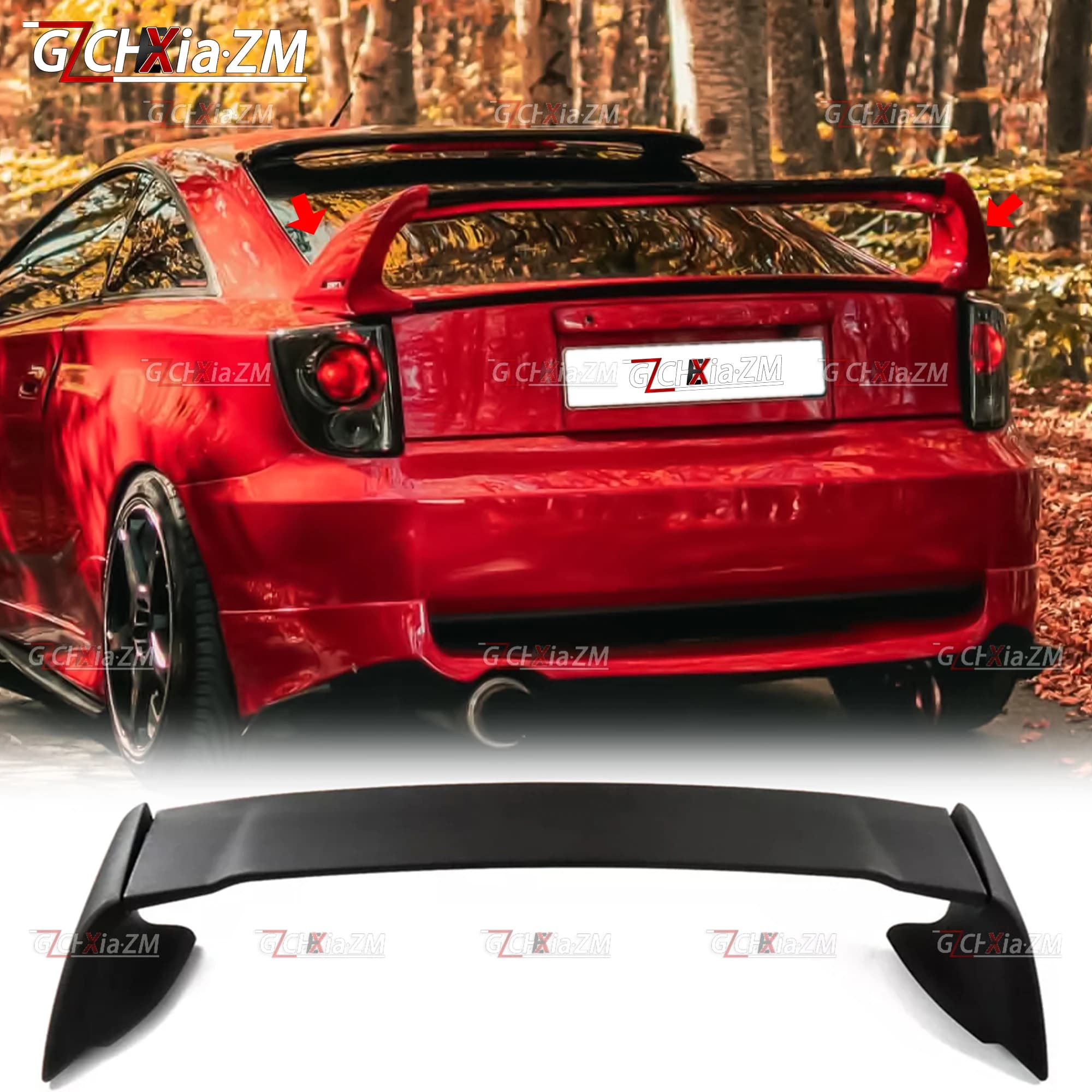 For Toyota CELICA Trunk Lid Spoiler VVT 2000-2005 High Quality ABS Material GT Style Diffuser Tail Wing Body Aerodynamic Kit