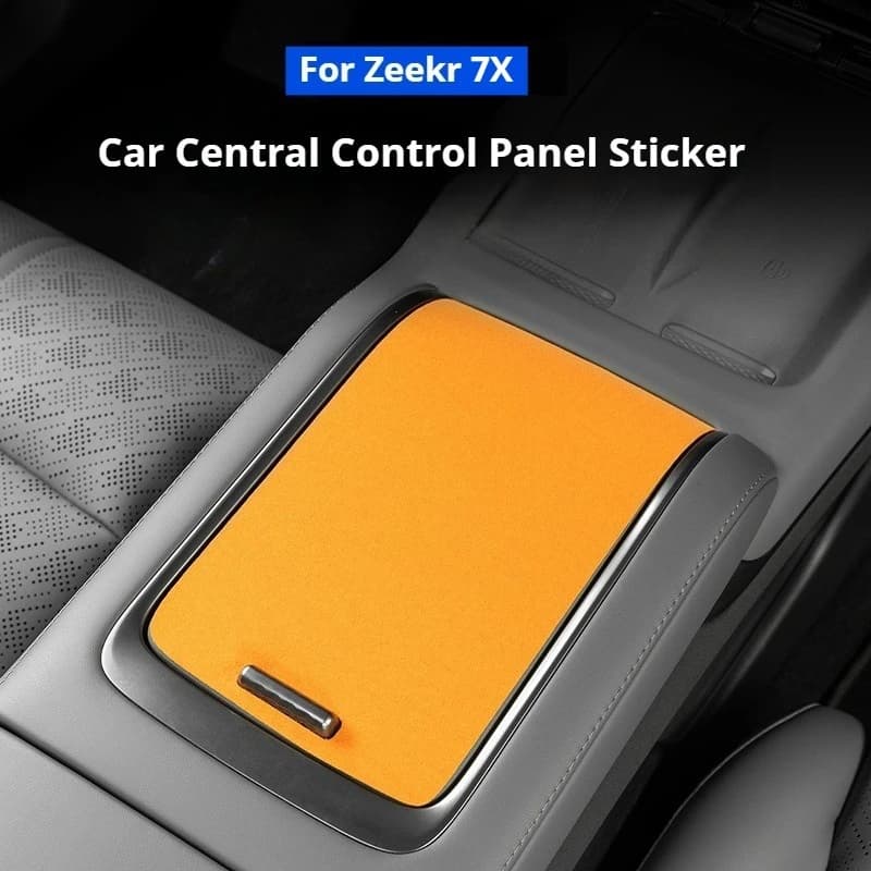 For Zeekr 7X Car Center Panel Decorative Trim Center Console Panel Suede Protection Sticker Interior Modification Accessories