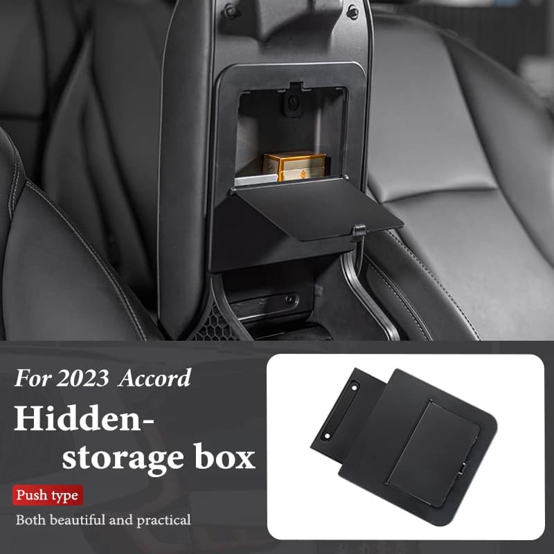 For Honda Accord 2023 2024 Car Accessories ABS Plastic Rear Armrest Box Storage Cover Trim 1pc