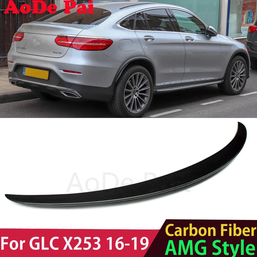 GLC Class X253 C253 Carbon Fiber Spoiler Rear Trunk Wing for Mercedes GLC Class W253 Coupe 2016-2019 GLC 250 AMG Style