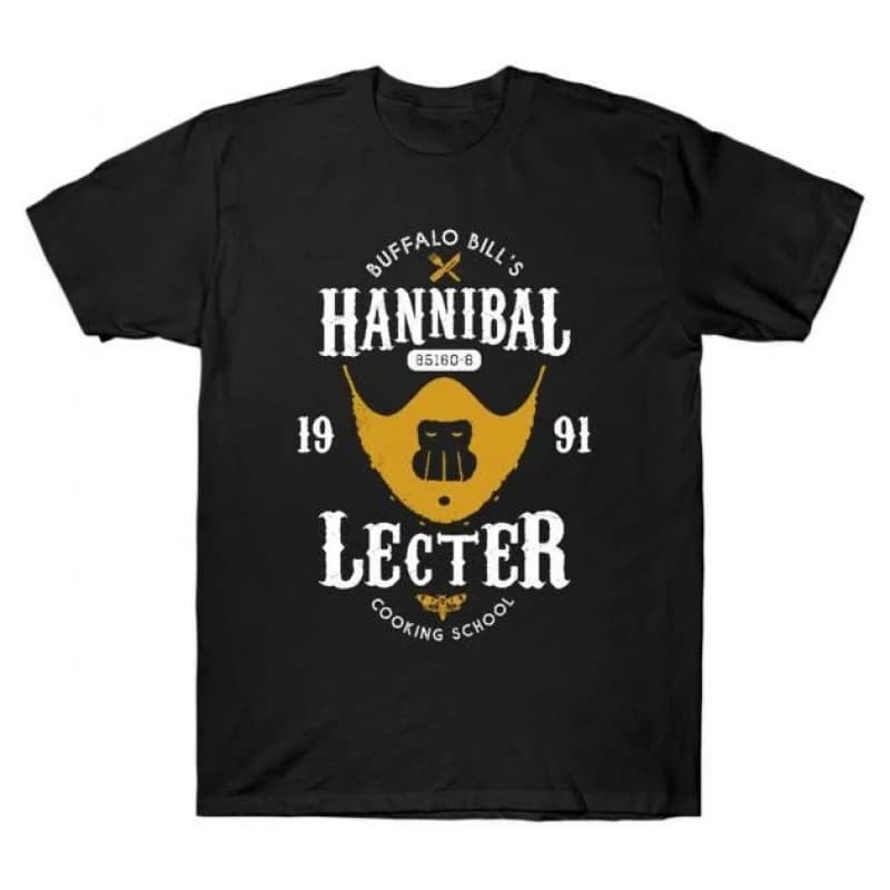 Hannibal Lecter Cooking School Silence of the lambs Horror movie Gift t shirt Scary Cannibal Graphic Clothes All size tee S-6XL