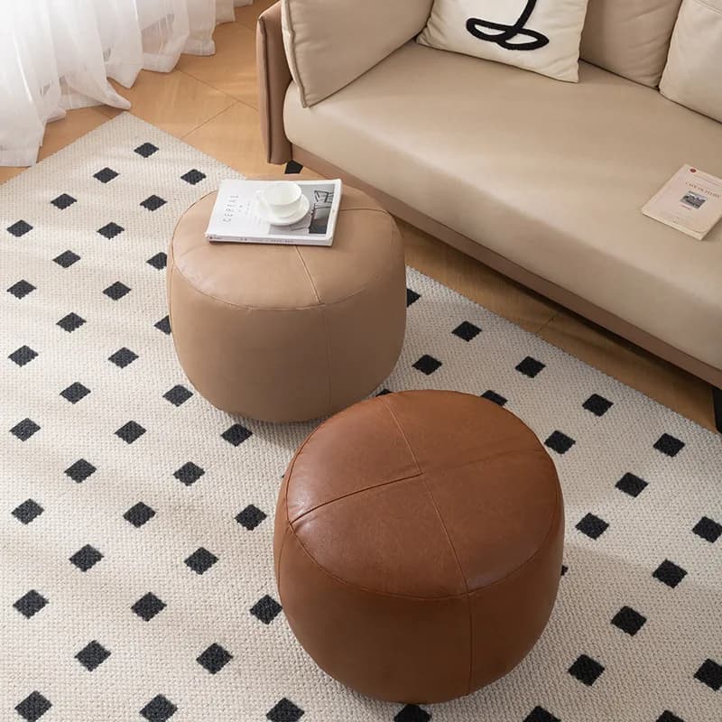 HYS leather pier to store old clothes futon seat pier bean bag bedroom living room lazy storage stool shoe change stool