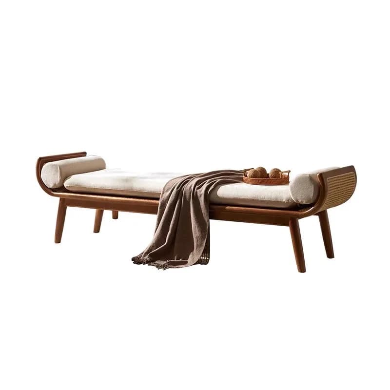 Rattan bedside stool casual double triple sofa restaurant bench household