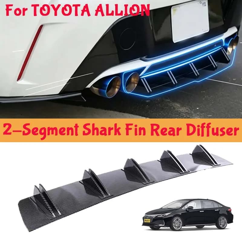 For TOYOTA ALLION Shark Fin Rear Diffuser Split Chassis Spoiler Auto Aerodynamic Parts Aerodynamic Modification