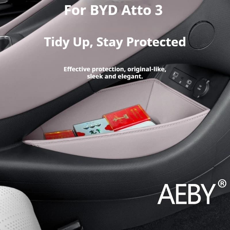 AEBY For BYD Atto 3 Smart Driving Edition 2022-2025 Anti-Slip Storage Organizer Tray, Lower Console Storage Organizer,Tray Liner