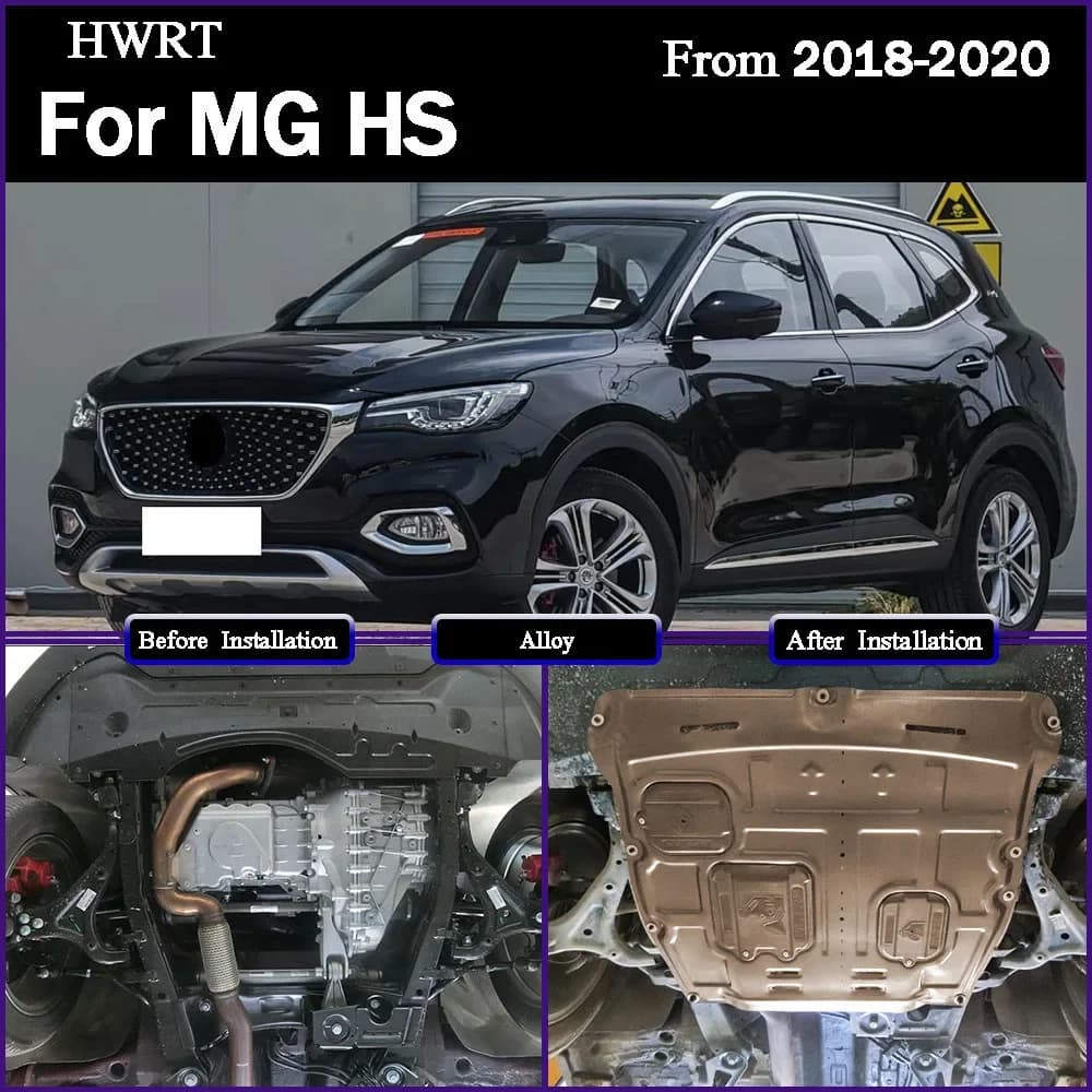For MG HS 2018-2020 2.0T New Higher Quality Black Under Engine Guard Mudguard Board Splash Shield Mud Fender Plate Panel