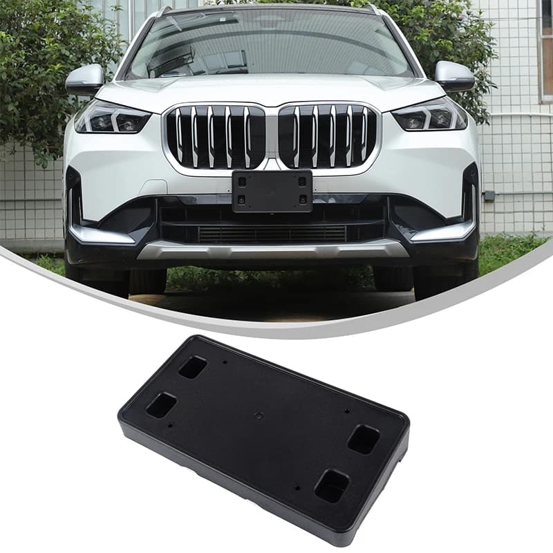For BMW X1 iX1 U11 2023+ ABS black car front bumper license plate bracket car exterior modification accessories