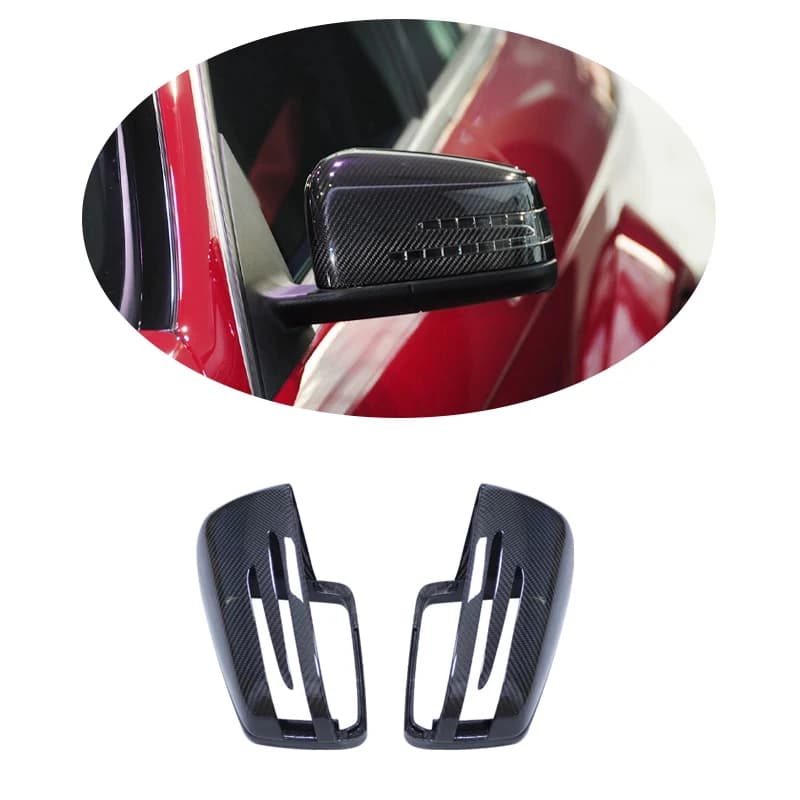 Replacement Dry Carbon Fiber Side Rearview Mirror Cover for   a B C E S Gla Glk Cla Class W204 W207 W212 2007