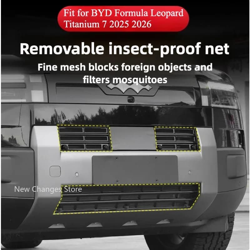 Insect Screen For BYD Formula Leopard Titanium 7 2025 2026 Front Bumper Grille Dustproof Mesh Conversion Upgrade Parts