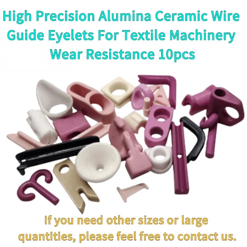High Precision Alumina Ceramic Wire Guide Eyelets Textile Machinery Wear Resistance 10pcs