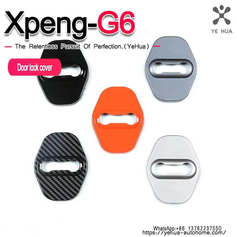 For XpengG6 2023-25 4PCS Car Door Shock Absorber ABS  Flexible Car Door Lock Protector  Car Door Lock Latches Cover