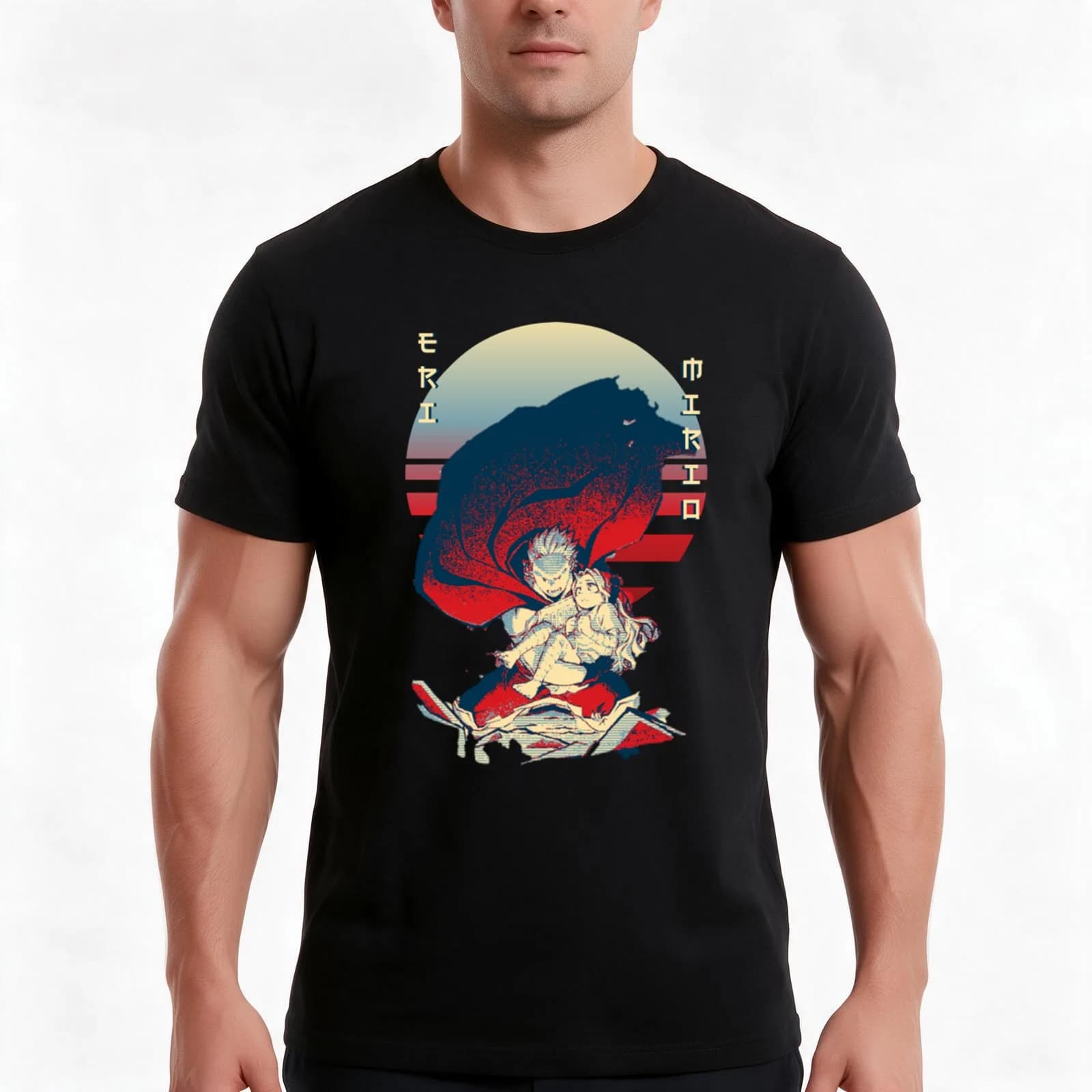 Lemillion x Eri chan T-Shirt, Summer Casual Cotton Tee, Oversized Streetwear Tops, Vintage Graphic Print, Loose Fit Short Sleeve