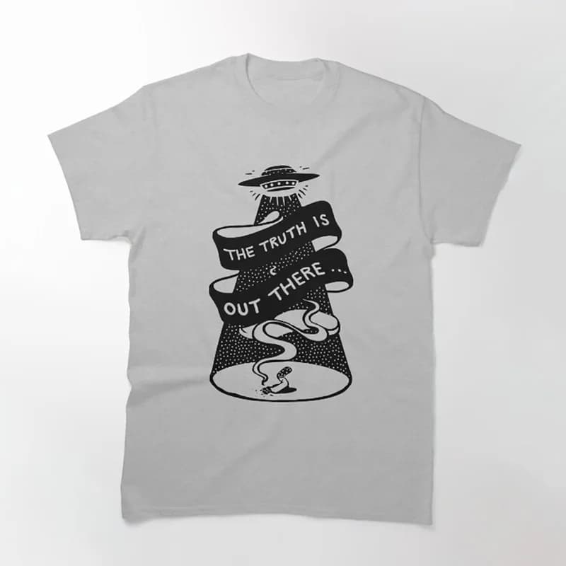 The Truth is Out There Sci fi tv series The X Files Gift t shirt 0305 Retro Alien movie Graphic clothes All size tops S-6XL