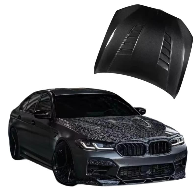 New for M5 F90 5 Series G30/G38 Upgraded V-style Forged Carbon Fiber Engine Hood with Vents