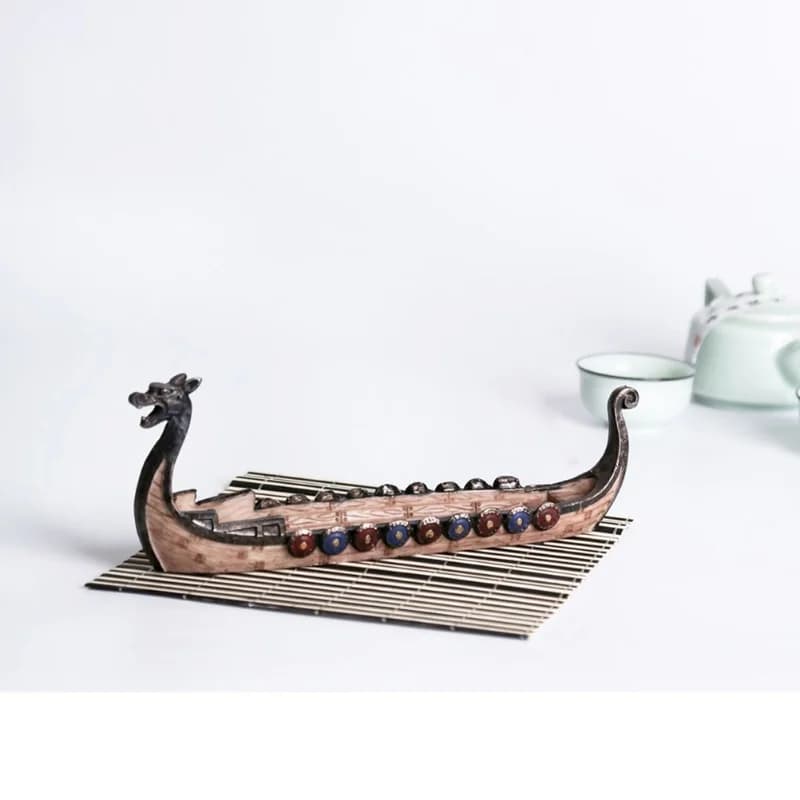 D2 Resin Viking Ships Incense Stick Holder Retro Ships Ornament Exquisite Beautiful Home Decor Items Decoration Room Ornaments