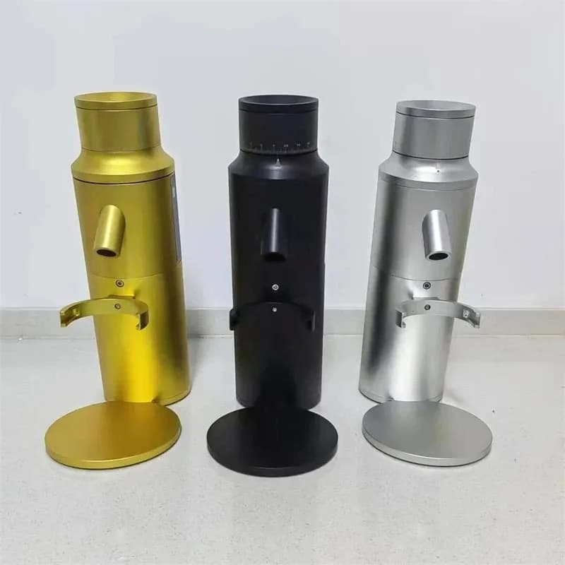 Dia 64 Titanium Burr Digital 7 Speeds Single Dosing Electric Coffee Espresso Grinder with Powder Blower
