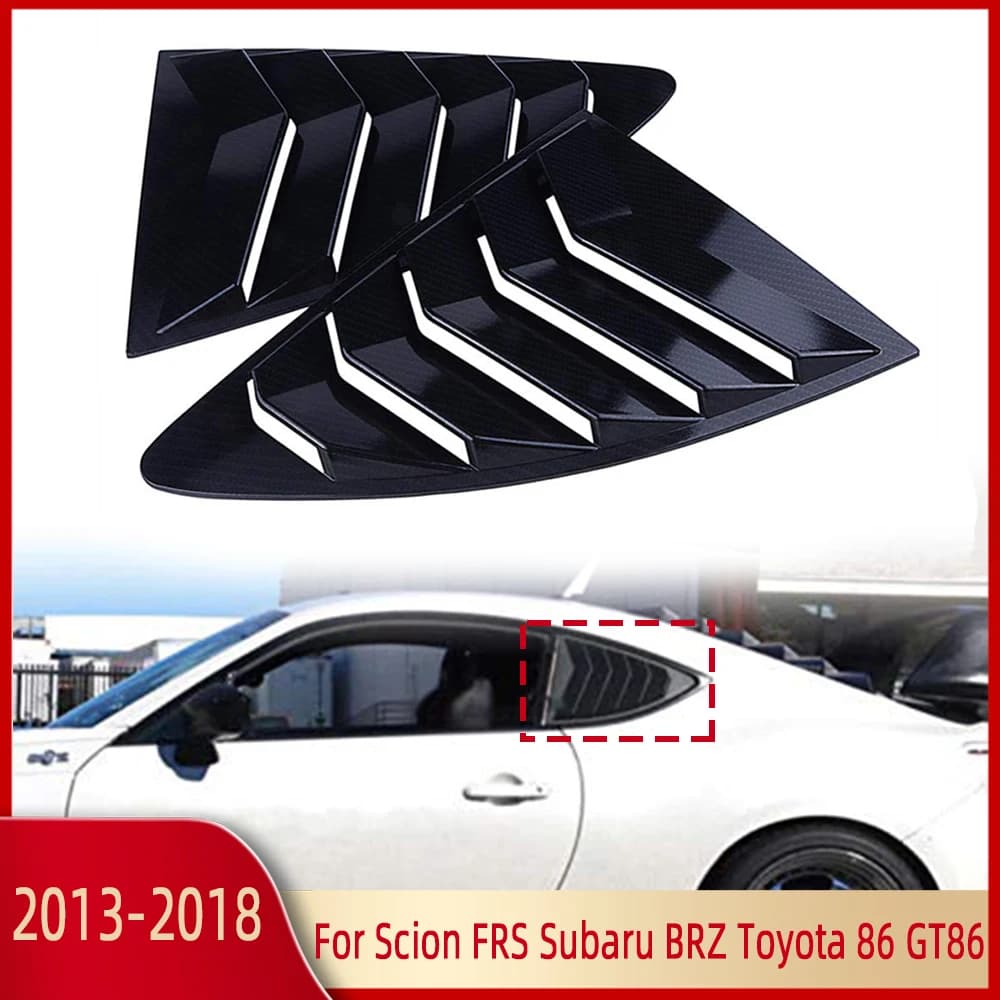 Rear Quarter Window Louvers Spoiler Panel Car Side Window Louver For Scion FRS for Subaru BRZ for Toyota 86 GT86 2013-2018