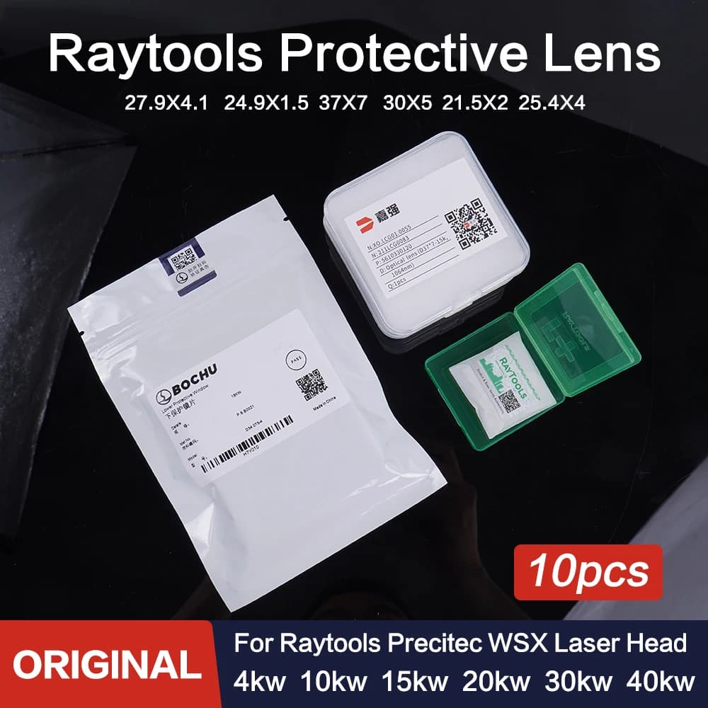 Raytools Fiber Laser Protection Windows Lens 27.9x4.1 24.9x1.5 for WSX Precitec Raytools WSX Bodor Laser Head Protective Windows