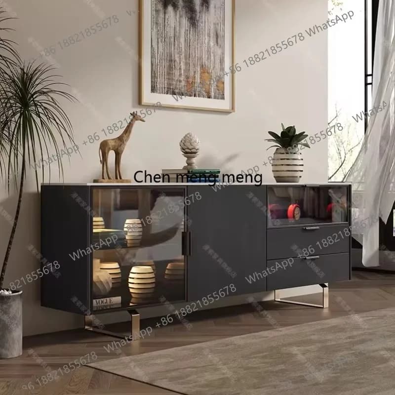 RR Italian style, glass TV cabinet, modern simple entrance cabinet, wine cabinet, living room wall locker