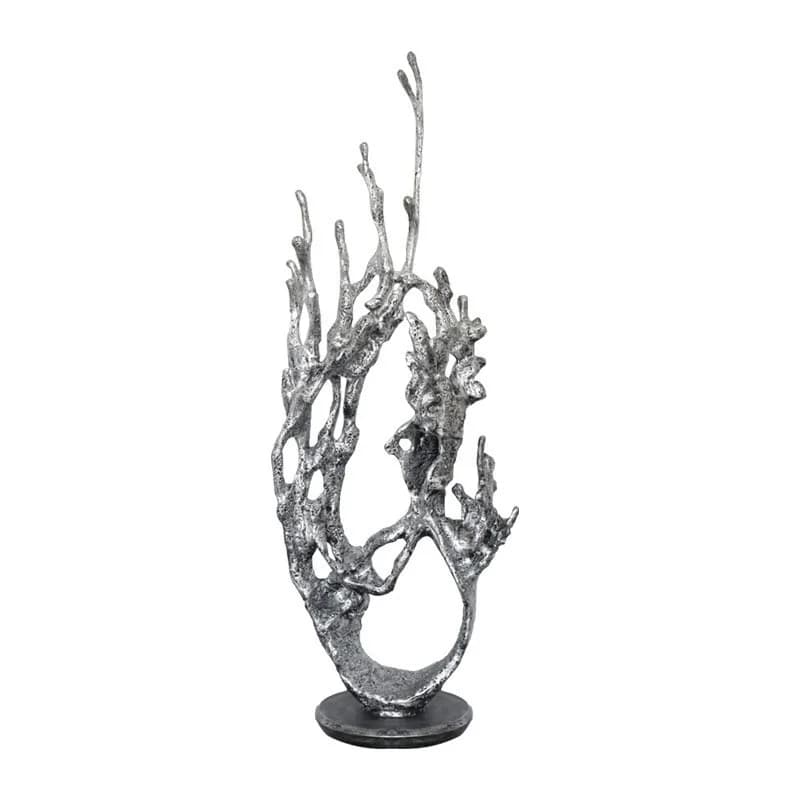 LTT hotel lobby large floor-to-ceiling wave ornament metal stainless steel water wave sculpture ornament