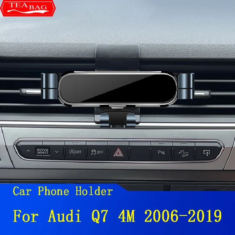 Car Phone Holder For Audi Q7 4M 2006-2019 Air Vent Mount Bracket GPS Stand Rotatable Support Mobile Auto Interior Accessories
